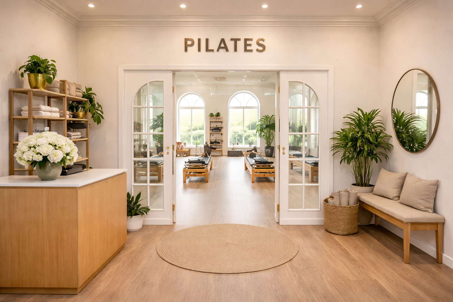 Interior of Flow Pilates studio
